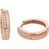 amor Creoles Orecchini da Donna in Argento 925, con zirconi sintetici, 1,5 cm, Rosé, in confezione regalo