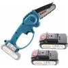 Wortex SAW 60 - Potatore manuale elettrico a batteria - con 2 batterie e caricabatteria inclusi