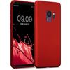 kwmobile Custodia Compatibile con Samsung Galaxy S9 Cover - Back Case Morbida - Protezione in Silicone TPU Effetto Metallizzato rosso scuro metallizzato