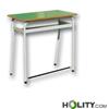 Banco singolo sottopiano in lamiera altezza 76 cm h172_72