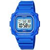 Casio Orologio unisex F-108WH-1ACF Big Square con display digitale al quarzo, nero, Blu, 42.6 mm, F-108WH-2ACF