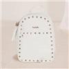 NANAN Zaino Colette Borchiato Bianco in Ecopelle