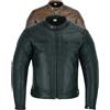 Texpeed Giacca da moto in pelle da uomo con protezioni - Motociclista giubbotto da touring/turismo con vera protezione Biker CE armor (EN 1621-1) - Inverno invernale o estate Nero - L