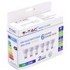 V-TAC LAMPADINA LED GU10 SMD 4,5W BIANCO FREDDO 6 PEZZI VT-2225-LED212741