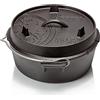 Petromax Pentola per fuoco ft4.5 - Forno olandese in ghisa per cottura e cottura - con coperchio, manici e piedini - Piatti per 2-5 persone - 3,5 l