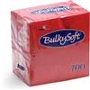 BULKYSOFT Tovaglioli monouso cm 24x24 2 veli 100 pezzi rosso