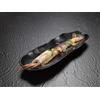 LEONE Piatto rettangolare nero melamina cm 26x8,5x3h