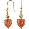 Venetiaurum - Orecchini per Donna con Cuori in Vetro Originale di Murano e Argento 925 - Gioiello Made in Italy Certificato