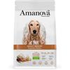Amanova Cibo Secco Super Premium per Cani Adulti Taglia Media Gusto Pollo - 100% Naturale, ipoallergenico e monoproteico - Low Grain - Cruelty Free - Formato da 12 kg