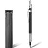 SAVITA Set di matite meccaniche, composto da 1 matita e 12 pezzi 2 mm ricariche di matite 2B matite automatiche per falegname ingegneria scrittura artigianale (nero)