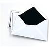 DerMegaDeal 25 buste per lettera di condoglianza, con quadro nero, 189 x 120 mm, con fodera in seta nera