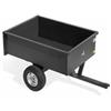 MGF - Carrello trainato grande 122x86 cm (H 37 cm) - Rimorchio in metallo per trattorino