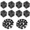 Befenybay 8 staffe angolari nere cubiche (20 x 20 x 20 mm) per profilo di estrusione in alluminio da 6 mm serie 2020 (angolo cubico, 8 pezzi)