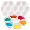 MEEDEN Tavolozza di Pittura in Ceramica a 7 Pozzetti - Set di 3 Vassoi per la Miscelazione dei Colori da 12 cm per Pittura ad Acquerello e Gouache