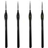 REEKNOKOL 4 pezzi pennelli per dettagli fini, pennelli per pittura in miniatura pennelli sottili per pittura ad acquerello, pittura a olio, pittura acrilica, pittura su roccia, nail art o artigianato (nero)