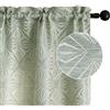 GIRASOLE HOME Coppia Tende Jacquard Semi Oscuranti Fantasia Rombi Tenda Filtrante per Soggiorno Camera e Interni 2 Pannelli con Tasca (70x240cm, Verde)