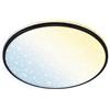 Briloner 3065-015 Lampada da Soffitto Smart LED, Plafoniera Rotonda Wifi, Retroilluminata, Nero, Diametro 490 Mm