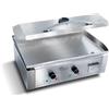 LITTLE BALANCE 8473 Aquitania Pro Plus, Piastra elettrica professionale, 2 zone di cottura, coperchio, 3500 W, Fabbricazione francese, Tutto Inox
