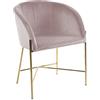 AC Design Furniture Sedia Nika, rosa antico, dimensioni: 56 x 76 x 54 cm (larghezza x altezza x lunghezza)