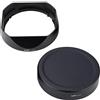 Haoge Paraluce quadrato in metallo per Fujifilm XF16-50mmF2.8-4.8 R LM WR, Fuji XF 23mm F1.4 R LM WR,Fujinon XF33mmF1.4 R LM WR, XF33mm/F1.4 baionetta paralume LH-X33B con tappo in metallo