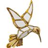 Kare Design Decorazione Da Parete Hummingbird Mirror, Oro/A Specchi, 32Cm, Colibrì, Uccello, Riflessi Di Luce