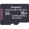 Kingston Industrial microSD -16GB microSDHC Industrial C10 A1 pSLC - Scheda singola senza adattatorer - SDCIT2/16GBSP