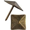 Fuxxer® - 20 chiodi decorativi per tappezzeria, per mobili, chiodi di copertura, tappi decorativi, raccordi, ottone vintage bronzo anticato, 19 x 19 mm