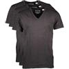 Calvin Klein T-shirt Uomo Scollo V Maniche Corte Nero Tri-Pack