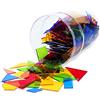 Learning Resources Power Polygons - Set Educativo con 15 Forme Geometriche per Bambini 5+, Poligoni Traslucidi per attività di Geometria, Aree e Perimetri