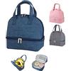 ZoneYan Piccola Borsa Termica Porta Pranzo, Borsa del Pranzo, Piccola Borsa Termica, Borsa Frigo Pranzo Piccola, Pranzo Al Sacco Isolato Sacchetto, Applicare per Ufficio/Picnic (blu a doppio strato)