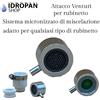 Attacco venturi per rubinetto con sistema micronizzato di miscelazione