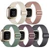 Charlam 5 Pack Nylon Cinturino Compatibile con Fitbit Versa 3/ Versa 4/ Fitbit Sense/Sense 2 Cinturino, Morbido Elastico Sport Intrecciato Cinturini di Ricambio per Donna Uomo, Multi Colori