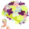 VICASKY Cuffia da nuoto per nuotatore, design a petali da donna, alla moda, per capelli lunghi e corti