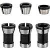 Saipor 6pcs Adattatore pinza per pinza per trimmer ad alta precisione 6mm 1/4 8mm Bit per router pinza Chuck adattatore di serraggio per incisione Macchina di taglio router elettrico fresa