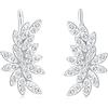Elli Orecchini da Donna In Argento 925 con Cristallo Bianco