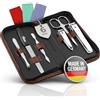 marQus Solingen Set per Manicure da Uomo e Donna Kit Professionale da 6 Pezzi. Include Forbicine e strumenti per Mani e Piedi con Custodia da Viaggio. Ideale per una cura precisa ed elegante delle Unghie