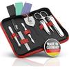 marQus Solingen Set per Manicure da Uomo e Donna - Kit Professionale da 6 Pezzi. Include Forbicine e strumenti per Mani e Piedi con Custodia da Viaggio. Ideale per una cura precisa ed elegante delle Unghie