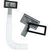 Qrity 1 Pezzo Tubi di Troppopieno, Tubo di Troppopieno per Lavabo Estensibile, Interfaccia Quadrata (dimensioni: 75x40mm) Lunghezza tubo 230-600mm, Diametro 26mm (Diametro Interno: 21mm)
