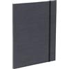 Bigso Box of Sweden Cartella portadocumenti A4 con cinghie elastiche - Organizer documenti in fibra di legno e carta effetto lino - cartella A4 per documenti, cartelle e fogli sfusi ecc. - Nero