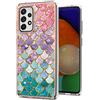 SEAHAI Cover per Samsung Galaxy A52s 5G / Samsung Galaxy A52 (4G/5G), Custodia Protettiva Ultra Sottile ed Elegante in Silicone TPU Flessibile, Glitter Colorful Cover Antiurto Case - Colore Squama