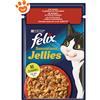 Purina Cat Felix Sensations Jellies Manzo con Pomodoro in Gelatina - Confezione da 85 Gr