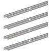 Alberts GAH-Alberts 499679 490133 - Profilo di protezione per bordi per scale, forato, in alluminio anodizzato, 1000 x 24,5 x 10 mm, set da 4 pezzi