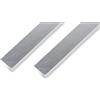 Alberts GAH-Alberts 499600 489144 - Set di 2 profili angolari autoadesivi, in alluminio, design in acciaio INOX, 1000 x 30 x 15 mm