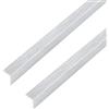 Alberts 499563 - Profilo angolare autoadesivo, in alluminio, design in acciaio inox, chiaro, 1000 x 30 x 30 mm, set da 2