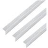 Alberts GAH-Alberts 499549 489021 - Set di 3 profili angolari autoadesivi, in alluminio, design in acciaio INOX, 1000 x 20 x 20 mm