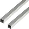 Alberts GAH-Alberts 499242 488116 - Tubo quadrato in alluminio naturale, 1000 x 30 x 30 mm, set da 2