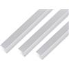 Alberts GAH-Alberts 499631 489236 - Profilo angolare autoadesivo, in alluminio, effetto sferico, 1000 x 15 x 15 mm, set da 3