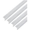 Alberts 499532 - Profilo angolare autoadesivo, in alluminio, design in acciaio inox, chiaro, 1000 x 10 x 10 mm, set da 4 pezzi