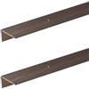 Alberts GAH-Alberts 499709 490478 - Profilo protettivo per scale, forato, in alluminio anodizzato, 1000 x 43 x 23 mm, set da 2 pezzi