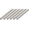 Alberts GAH-Alberts 499068 485207 - Profilo circolare in plastica, effetto acciaio INOX, 1000 x 22 x 1,2 mm, set da 6